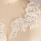 1 Pair Ivory Beaded Lace Appliques Bridal Dress Embellishments with Sequins & Pearls for Wedding Gowns